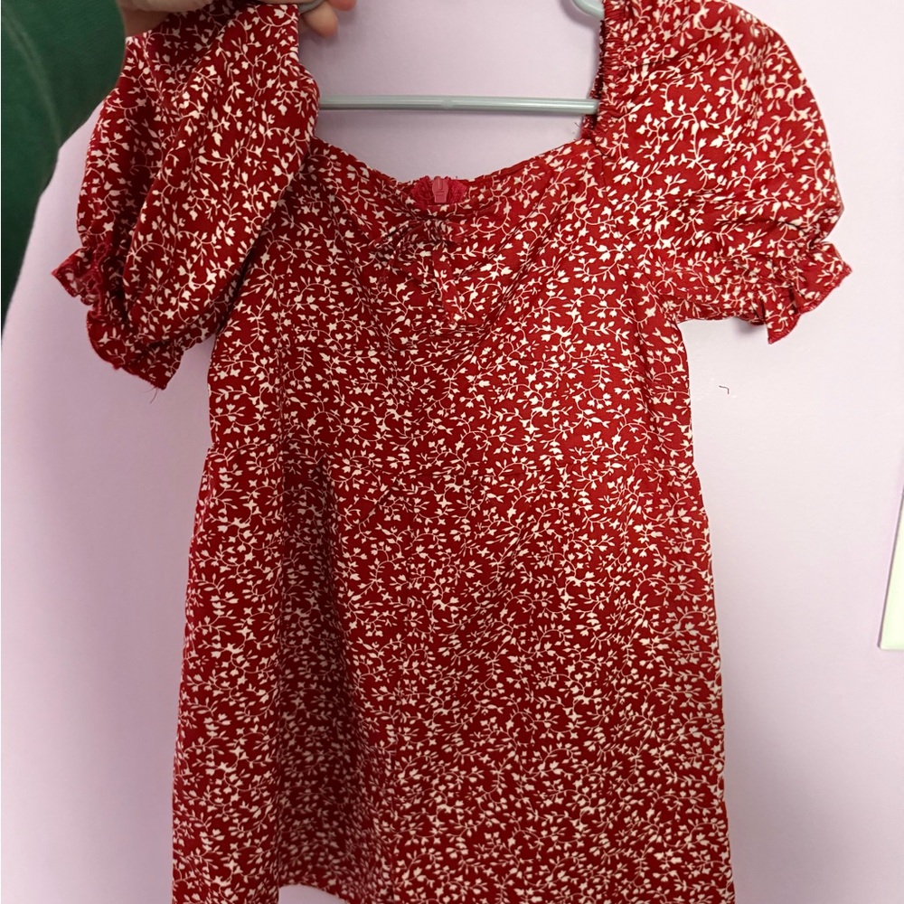 Red Floral Women's Top